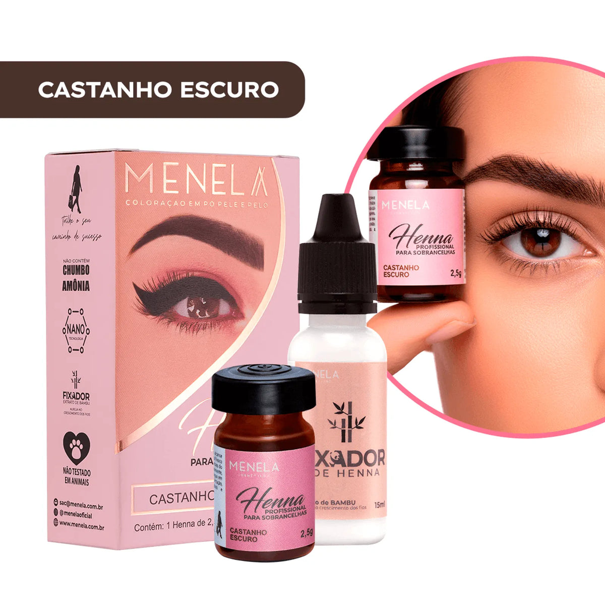 Kit Henna + Fixador  Menela